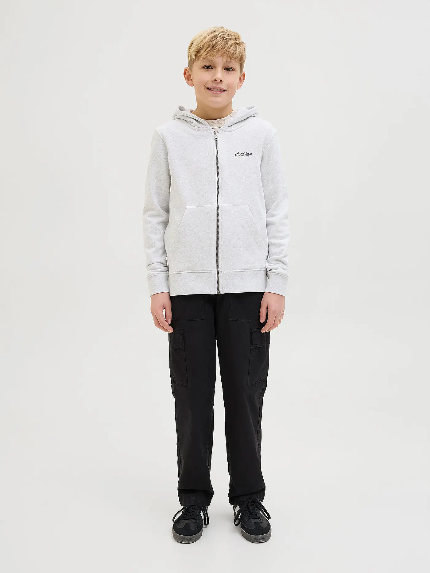 JACK & JONES | Jungen Sweatjacke JJBEAU | weiss
